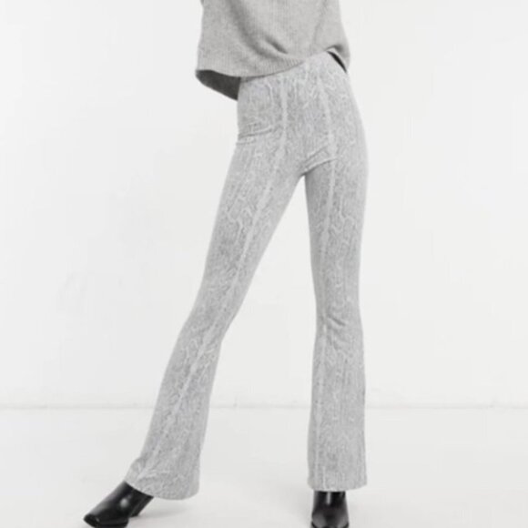 Asos Design Tall Women's Textured Flare Trouser - 4 Tall - Picture 1 of 6
